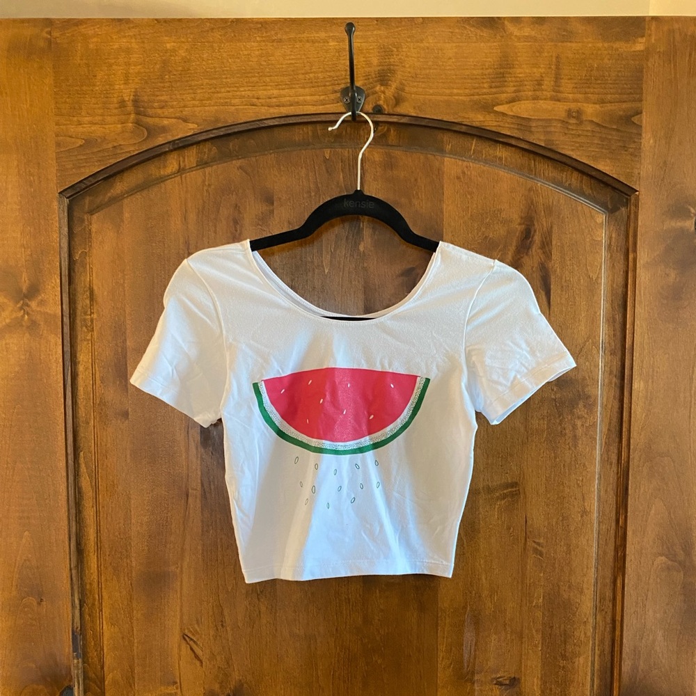 American Apparel crop top with watermelon print.